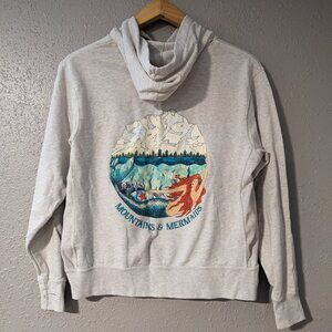 Mountains & Mermaids heather beige hoodie, size small
